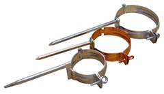 Klempířský prvek - Objímka svodu pr. 80mm / trn 200mm pozink